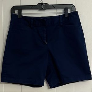 Lands end navy blue mid rise‎ shorts size 4P